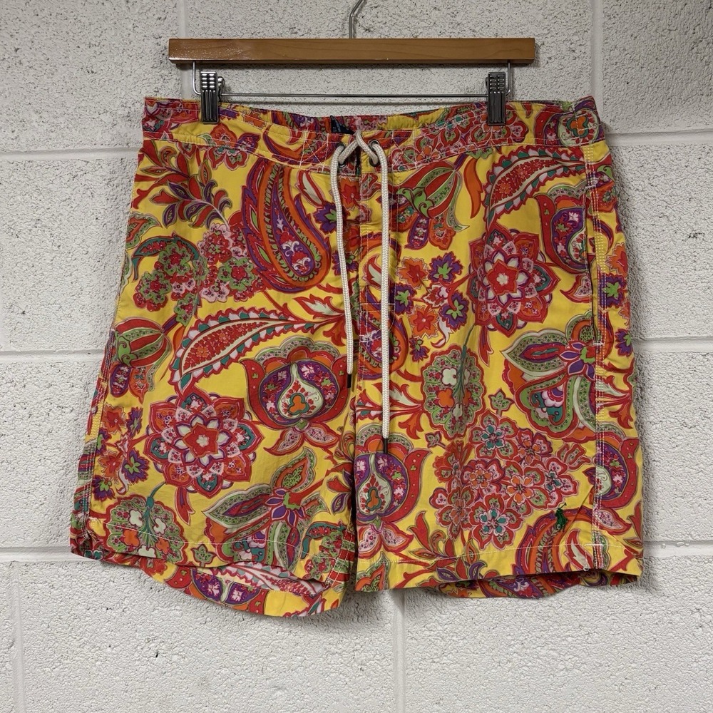 Polo Ralph Lauren Men's Paisley Swim Trunks Size Large
